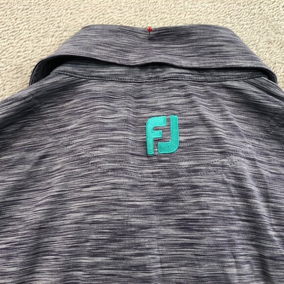 FootJoy Mens Polo Shirt Medium Colorblock White Colorblock Short Sleeve Casual - Picture 10 of 13